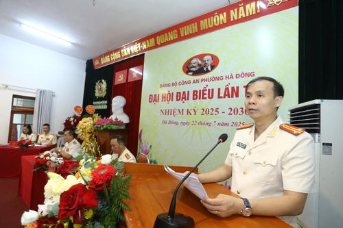 Đảng bộ Công an phường Hà Đông quyết tâm đáp ứng yêu cầu trong tình hình mới