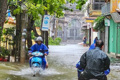 Ninh Bình: Cây đổ, tôn bay, nhà ngập nước trước giờ bão đổ bộ