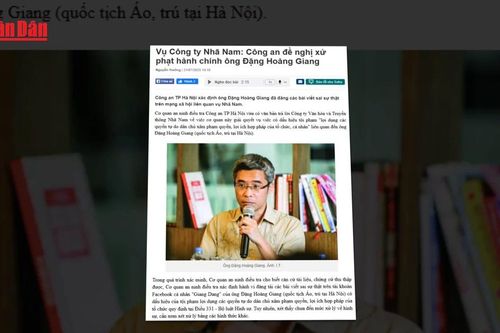 Cơ quan Công an kết luận vụ Công ty Nhã Nam tố cáo ông Đặng Hoàng Giang