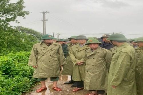 Lãnh đạo tỉnh Thanh Hóa kiểm tra ứng phó với mưa bão ở Kim Tân