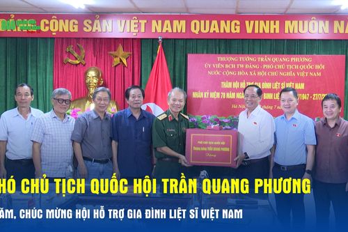 Phó chủ tịch Quốc hội Trần Quang Phương thăm, chúc mừng Hội Hỗ trợ gia đình liệt sĩ Việt Nam