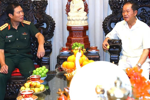 Đại tướng Nguyễn Tân Cương tri ân các đồng chí nguyên lãnh đạo Bộ Quốc phòng