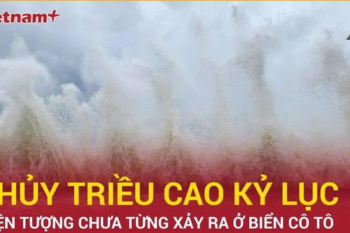 Biển đặc khu Cô Tô đạt mức thủy triều cao kỷ lục