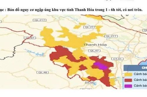 Cảnh báo ngập lụt tại nhiều địa phương trong tỉnh