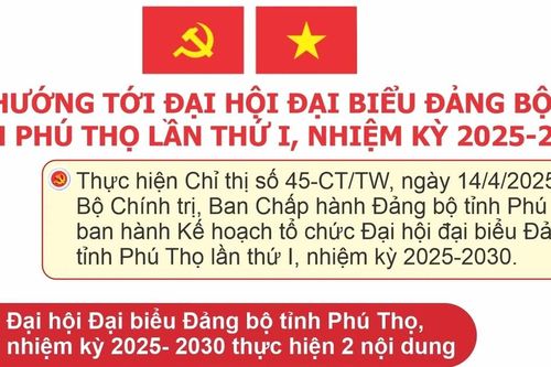 Hướng tới Đại hội đại biểu Đảng bộ tỉnh Phú Thọ lần thứ I, nhiệm kỳ 2025-2030