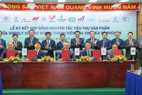 VNPOLY và VINATEX ký hợp đồng nguyên tắc tiêu thụ sản phẩm xơ PSF