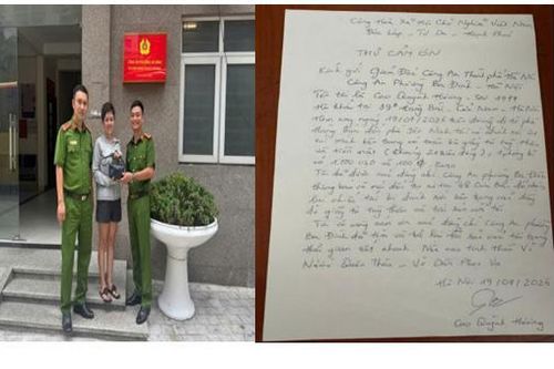 Công an phường Ba Đình trả lại tài sản cho người đánh rơi