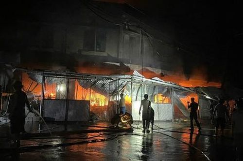 Thái Nguyên: Hiện trường cháy cửa hàng tổng hợp tại Chợ Rã khiến một người tử vong