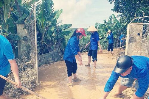 Tuổi trẻ Thanh Hóa hỗ trợ người dân khắc phục sau bão