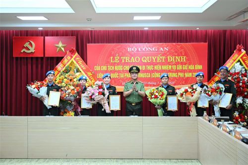 Lần đầu Bộ Công an triển khai lực lượng gìn giữ hòa bình ở Phái bộ có vũ trang