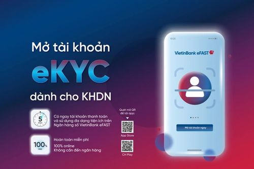 Mở tài khoản doanh nghiệp online với VietinBank eFAST không cần hồ sơ giấy