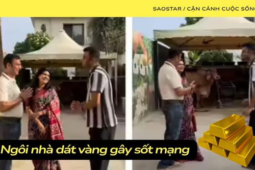Ngôi nhà dát vàng gây sốt mạng xã hội