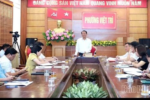 Đoàn công tác Sở Giáo dục và Đào tạo làm việc với phường Việt Trì