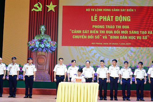 Vùng Cảnh sát biển 1 thi đua đổi mới sáng tạo, chuyển đổi số