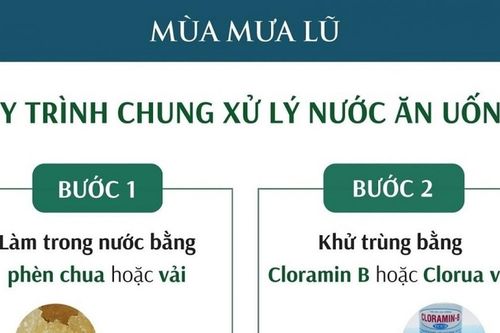 Hướng dẫn một số quy trình xử lý nước ăn uống trong mùa mưa lũ