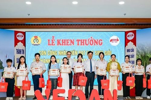 Vedan Việt Nam khen thưởng 892 con em cán bộ công nhân viên có thành tích xuất sắc