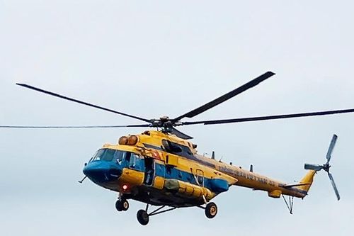Quân đội tổ chức 5 chuyến trực thăng cứu trợ ở Nghệ An