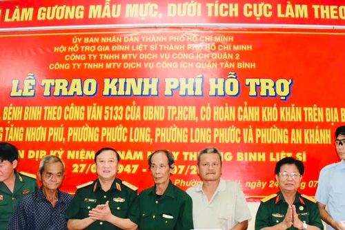 TPHCM: Hỗ trợ thương binh, bệnh binh gặp khó khăn