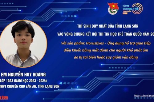 Lạng Sơn có 1 thí sinh lọt vào vòng chung kết hội thi Tin học trẻ toàn quốc lần thứ XXXI, năm 2025