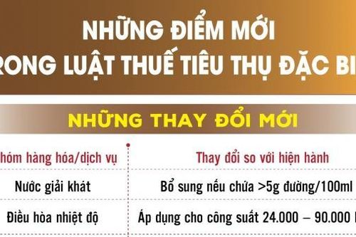 Infographics: Những điểm mới trong Luật Thuế tiêu thụ đặc biệt