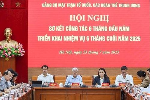 Đảng bộ MTTQ, các đoàn thể Trung ương triển khai nhiệm vụ 6 tháng cuối năm 2025
