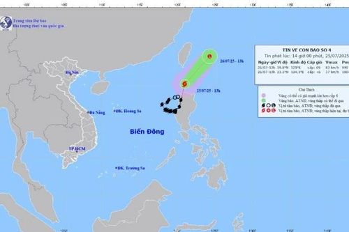 Bão số 4 không có khả năng quay trở lại Biển Đông