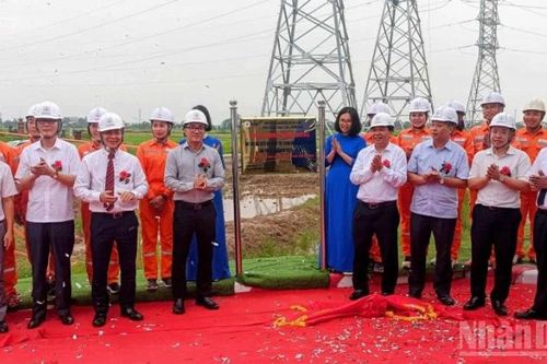 Gắn biển công trình điện trị giá 384 tỷ đồng chào mừng Đại hội Đảng bộ Tập đoàn Điện lực Việt Nam