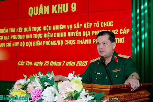 Bộ Tư lệnh Quân khu 9 kiểm tra tại Ban Chỉ huy BĐBP thành phố Cần Thơ
