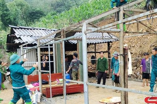 Mưa bão gây thiệt hại tại xã Yên Châu