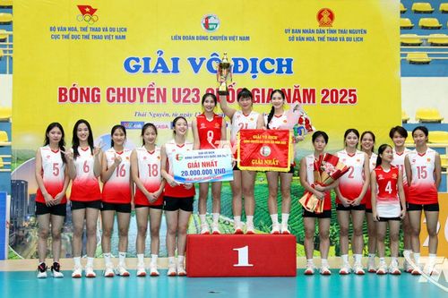 Bế mạc Giải bóng chuyền U23 Quốc gia: Đội tuyển nữ Thái Nguyên đoạt giải Ba