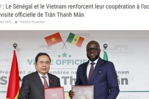 Báo chí quốc tế: Chuyến thăm của Chủ tịch Quốc hội Trần Thanh Mẫn mở ra trục Dakar - Hà Nội mới