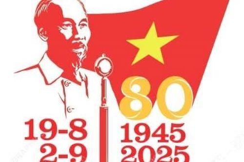 Mẫu logo chính thức tuyên truyền kỷ niệm 80 năm Cách mạng Tháng Tám và Quốc khánh 2-9