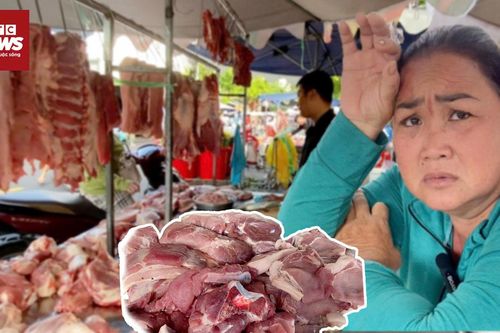 Chợ truyền thống ở TP.HCM ế khách mua thịt heo, tiểu thương khóc ròng
