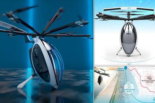 Máy bay cá nhân hình trứng di chuyển tiện lợi trong đô thị