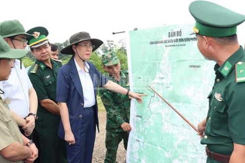 Lãnh đạo tỉnh Quảng Ngãi khảo sát điểm dự kiến mở cửa khẩu phụ Hồ Le