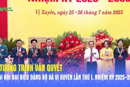 Đại tướng Trịnh Văn Quyết dự Đại hội đại biểu Đảng bộ xã Vị Xuyên lần thứ I, nhiệm kỳ 2025-2030