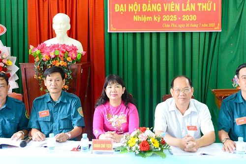 Đại hội đảng viên Chi bộ Quân sự xã Châu Phú lần thứ I, nhiệm kỳ 2025 – 2030