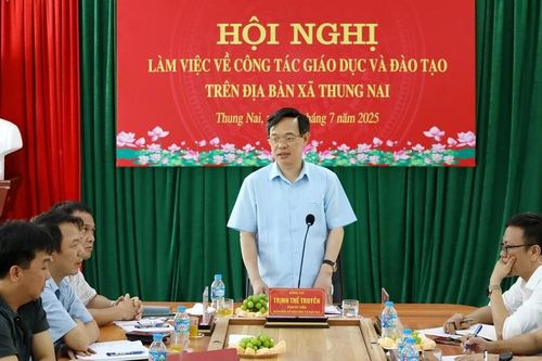Sở GD&ĐT làm việc với xã Thung Nai về công tác giáo dục sau sáp nhập