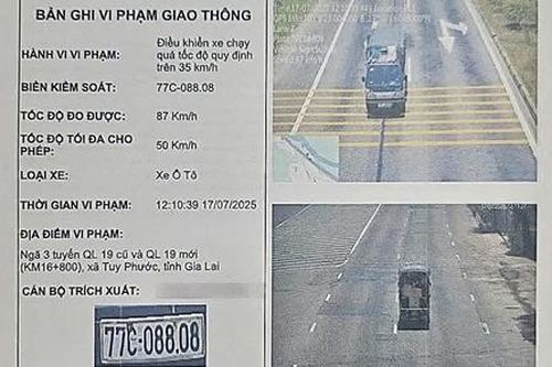 Gia Lai: Xe tải vi phạm tốc độ 21 lần, bị đề nghị xử phạt hơn 114 triệu đồng