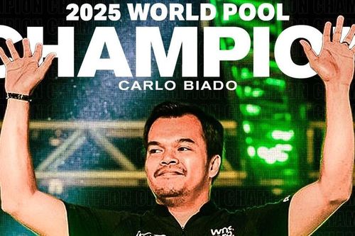 Thắng kịch tính cơ thủ số một thế giới, 'Hắc hổ' Carlo Biado vô địch World Pool Championship 2025