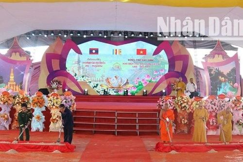 Khởi công xây dựng Khu Điện thờ các Anh hùng liệt sĩ Việt Nam-Lào tỉnh Xiengkhouang