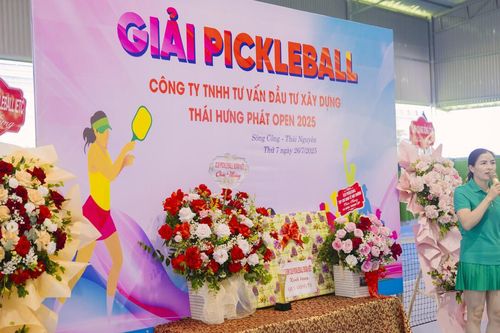 Sôi động giải Pickleball kỷ niệm 10 năm thành lập Công ty TNHH Tư vấn Đầu tư Xây dựng Thái Hưng Phát