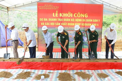 Khởi công xây dựng doanh trại Đoàn Kinh tế - Quốc phòng 92 tại biên giới Tây Bắc, tỉnh Quảng Trị