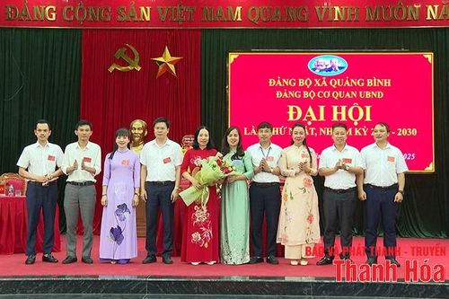 Đảng bộ xã Quảng Bình hoàn thành Đại hội Đảng bộ, chi bộ cơ sở