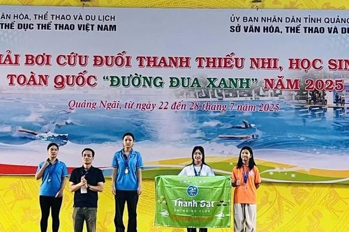 Gia Lai giành 13 huy chương giải bơi cứu đuối toàn quốc 'Đường đua xanh'