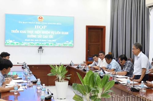 Khẩn trương triển khai công tác giải phóng mặt bằng Dự án Đường sắt tốc độ cao trên trục Bắc - Nam đoạn qua địa phận tỉnh Khánh Hòa