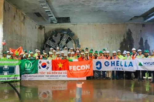 Robot đào hầm metro Nhổn - ga Hà Nội đã đến ga Văn Miếu
