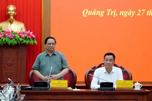 Thủ tướng làm việc với ban thường vụ tỉnh ủy Quảng Trị