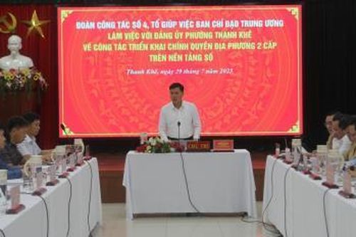 Đoàn công tác Trung ương làm việc với phường Thanh Khê về công tác triển khai chính quyền 2 cấp trên nền tảng số