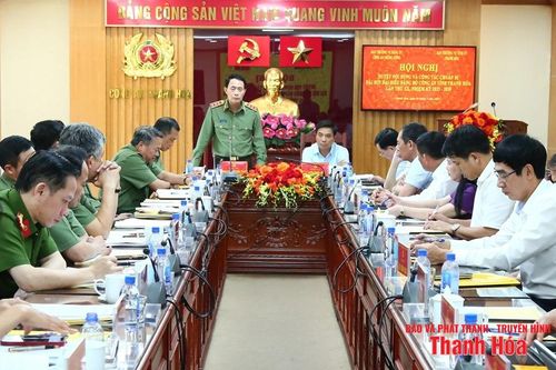 Duyệt nội dung và công tác chuẩn bị tổ chức Đại hội Đảng bộ Công an tỉnh Thanh Hóa lần thứ XX